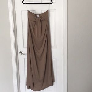 Strapless maxi dress